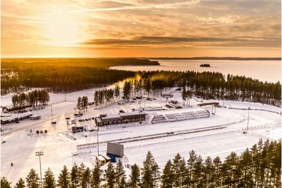Kontiolahden Urheilijoiden järjestämien tapahtumien kotipesä on Kontiolahden ampumahiihtostadion. Kuva: Sami Vuomajoki.